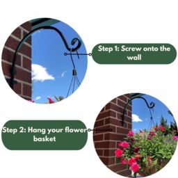 "Marco Paul 8"" Hanging Basket Bracket in Black" - thumbnail 6