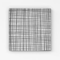 "Warren Reed - Designer Monochrome Pencil Scribble Canvas in Grey - Size: W16"" x H16""" - thumbnail 1