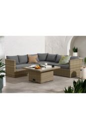 Royalcraft WENTWORTH 4pc Corner Lounging Set in Natural - thumbnail 2