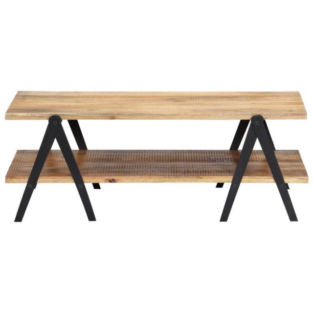 Berkfield Home Beautiful Coffee Table 115x60x40 cm Solid Mango Wood in Brown - Size: 115 x 60 x 40 cm - image 1