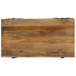 Berkfield Home Beautiful Coffee Table 115x60x40 cm Solid Mango Wood in Brown - Size: 115 x 60 x 40 cm - thumbnail 4