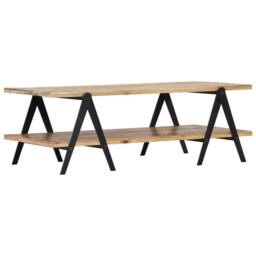 Berkfield Home Beautiful Coffee Table 115x60x40 cm Solid Mango Wood in Brown - Size: 115 x 60 x 40 cm - thumbnail 3