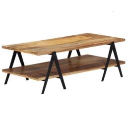 Berkfield Home Beautiful Coffee Table 115x60x40 cm Solid Mango Wood in Brown - Size: 115 x 60 x 40 cm - thumbnail 9