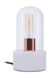 Orsina Nordic Style Bell Lamp With Marble Base, Marble Construction Of Bedside Table Light, Sleek Modern Lamp in White - thumbnail 3