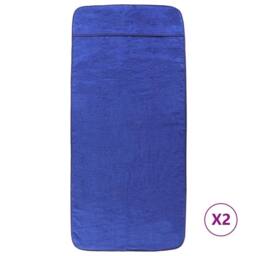 Berkfield Home Beach Towels 2 pcs Royal Blue 60x135 cm Fabric 400 GSM