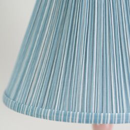 ValueLights Bobbins Rose Pink Table Lamp with Tapered Fabric Pleasted Shade & LED Bulb in Pale Pink - thumbnail 4