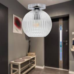 First Choice Lighting Cynthia - Chrome Ceiling Flush Mount Ceiling Light for Easy Fit Shades in Silver - thumbnail 3