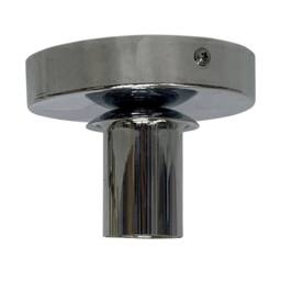 First Choice Lighting Cynthia - Chrome Ceiling Flush Mount Ceiling Light for Easy Fit Shades in Silver - thumbnail 1
