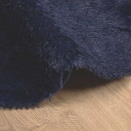 Berkfield Home Shaggy Rug High Pile NAVARRA Navy 240x240 cm Polyester in Blue - Size: Medium - thumbnail 5