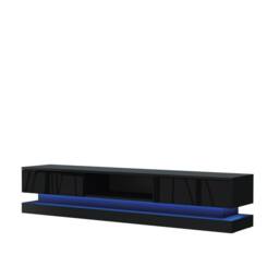 Mex Furniture LTD TV Unit Bloom 180cm - Black with Gloss Doors & LED Lights - thumbnail 9