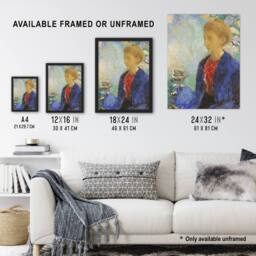 "Artery8 Baroness of Domecy Portrait Redon Vintage Framed Wall Art Print - Size: W12"" x H16""" - thumbnail 3