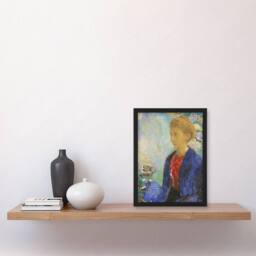 "Artery8 Baroness of Domecy Portrait Redon Vintage Framed Wall Art Print - Size: W12"" x H16""" - thumbnail 4