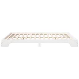 Berkfield Home Stylish Floor Bed Frame with Storage White 160 x 220 cm Solid pin - thumbnail 6