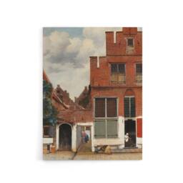 "Artery8 The Little Street Facades Vermeer Vintage Canvas Wall Art in Red - Size: W18"" x H24""" - thumbnail 1