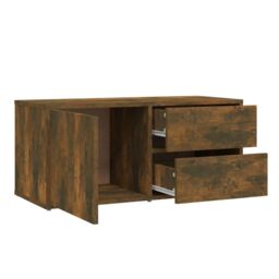 Berkfield Home TV Cabinet Smoked Oak 80x34x36 cm Engineered Wood in Brown - Size: 80 x 34 x 36 cm - thumbnail 6