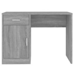 Berkfield Home Durable Desk with Drawer&Cabinet Grey Sonoma 100x40x73 cm Enginee - Size: 100 x 40 x 73 cm - thumbnail 5