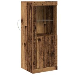 Berkfield Home Sideboard with LED Lights Old Wood 41x37x100 cm in Brown - Size: 41 x 37 x 100 cm - thumbnail 2