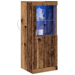 Berkfield Home Sideboard with LED Lights Old Wood 41x37x100 cm in Brown - Size: 41 x 37 x 100 cm - thumbnail 3