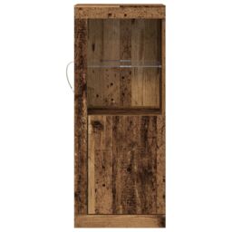 Berkfield Home Sideboard with LED Lights Old Wood 41x37x100 cm in Brown - Size: 41 x 37 x 100 cm - thumbnail 5
