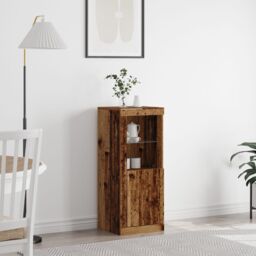 Berkfield Home Sideboard with LED Lights Old Wood 41x37x100 cm in Brown - Size: 41 x 37 x 100 cm - thumbnail 1