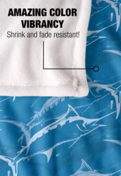 JQ Licensing Jl-Jp Marlin Mosaic Fishing Pattern Silky Touch Super Soft Throw Blanket 152 X 127 cm in White - thumbnail 4