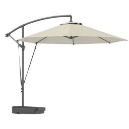 OUTSUNNY Garden Cantilever Parasol with Cover Weighted Base Wind Strap in Cream - thumbnail 2