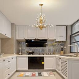 NIVOR Vintage Crystal Chandelier 8-Light K9 Crystal Chandeliers Gold in Metallic Gold - thumbnail 8
