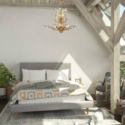 NIVOR Vintage Crystal Chandelier 8-Light K9 Crystal Chandeliers Gold in Metallic Gold - thumbnail 7