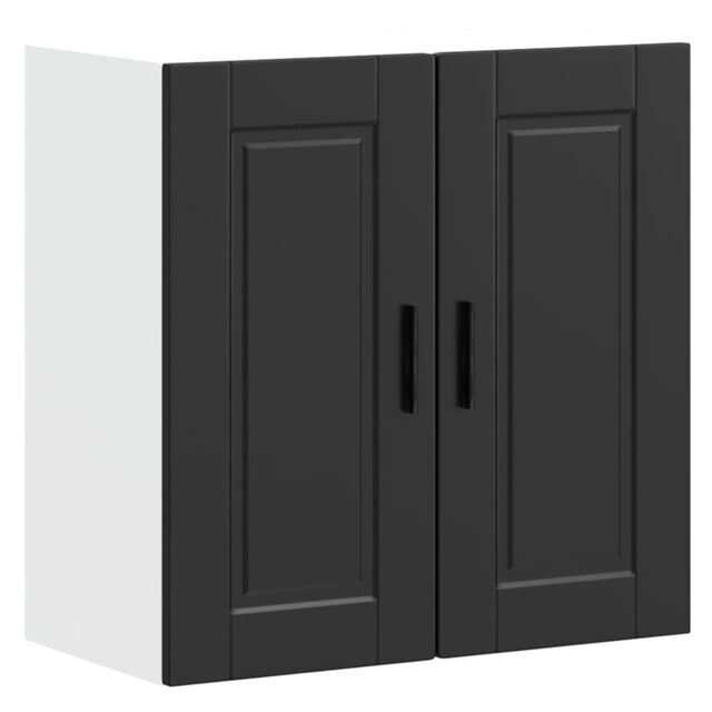 Berkfield Home Kitchen Wall Cabinet Porto Black Engineered Wood - image 1