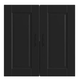 Berkfield Home Kitchen Wall Cabinet Porto Black Engineered Wood - thumbnail 6
