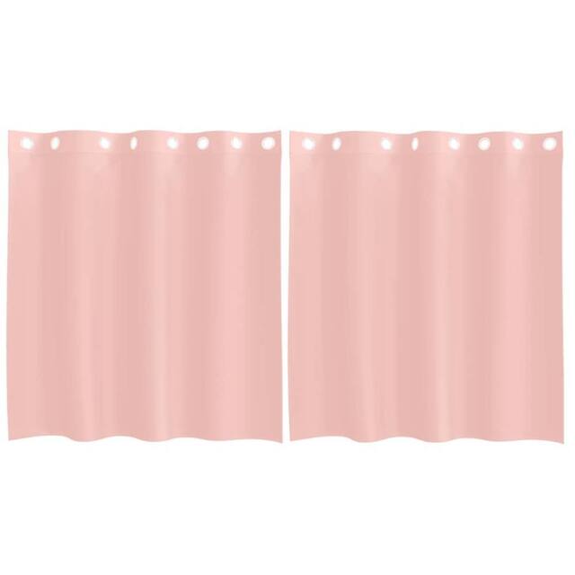 Berkfield Home Voile Curtains with Grommets 2 pcs Pink 140x140 cm - image 1