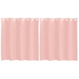 Berkfield Home Voile Curtains with Grommets 2 pcs Pink 140x140 cm - thumbnail 1