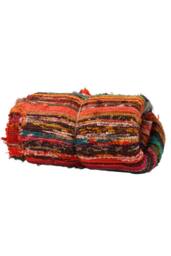 KDMD Luxury Orange Rag Rug 152x90cm - Soft, Vibrant Home Accent - Size: Medium - thumbnail 4