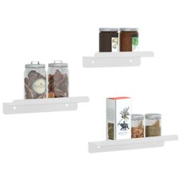Berkfield Home Wall Shelves 3 pcs Silver Stainless Steel - thumbnail 4