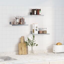 Berkfield Home Wall Shelves 3 pcs Silver Stainless Steel - thumbnail 3