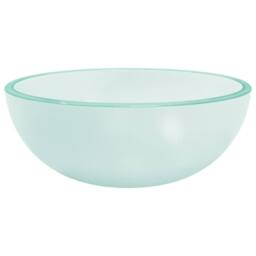 Berkfield Home Basin Tempered Glass 30x12 cm Frosted in Aqua
