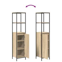 Berkfield Home 2 Piece Bathroom Furniture Set Sonoma Oak Engineered Wood in Beige - thumbnail 9
