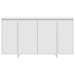 Berkfield Home White Sideboard White Wood 135 x 41 x 75 cm White Sideboard - thumbnail 6