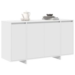 Berkfield Home White Sideboard White Wood 135 x 41 x 75 cm White Sideboard - thumbnail 3