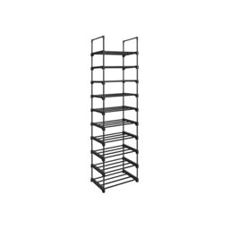 Rafaelo Mobilia 10 Tier Shoe Rack Hallway Storage in Black - thumbnail 5