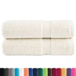 Berkfield Home Premium Hand Towels SOLUND 2 pcs Cream 50x100 cm 600 gsm