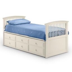 Ashfield Premium Stone White Finish Cabin Bed - Size: Single - thumbnail 1