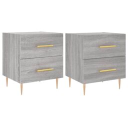 Berkfield Home Bedside Cabinets 2 pcs Grey Sonoma 40x35x47.5 cm Engineered Wood - thumbnail 2
