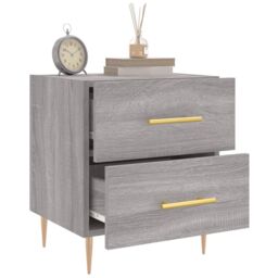 Berkfield Home Bedside Cabinets 2 pcs Grey Sonoma 40x35x47.5 cm Engineered Wood - thumbnail 4