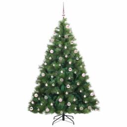 Berkfield Home Artificial Christmas Tree with 300 LEDs Green 210 cm PE & PVC - thumbnail 4
