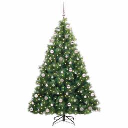 Berkfield Home Artificial Christmas Tree with 300 LEDs Green 210 cm PE & PVC - thumbnail 3