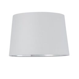 First Choice Lighting Tripod - Chrome Lamp with White & Silver Fabric Shade - thumbnail 3