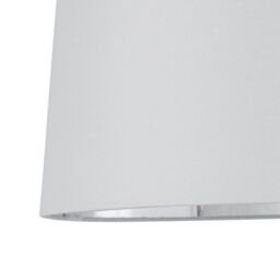 First Choice Lighting Tripod - Chrome Lamp with White & Silver Fabric Shade - thumbnail 6