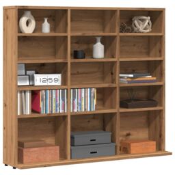 Berkfield Home CD Cabinet Artisan Oak 100x23x89.5 cm Engineered Wood in Brown