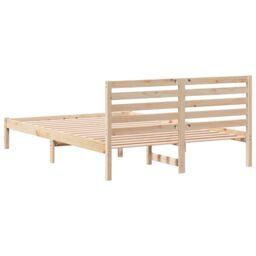 Berkfield Home with Headboard Brown 140 x 210 cm Solid pine wood - thumbnail 8